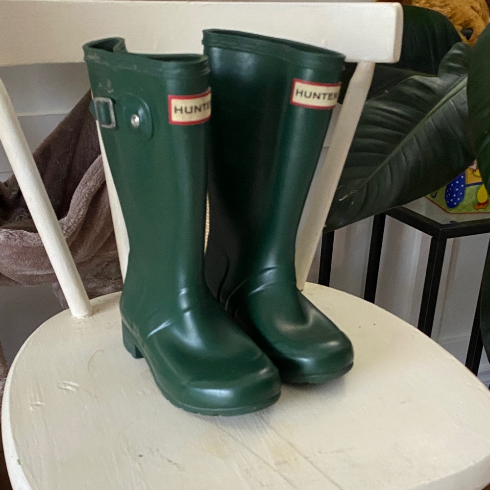 Hunter Dark Green Waterproof Boots
